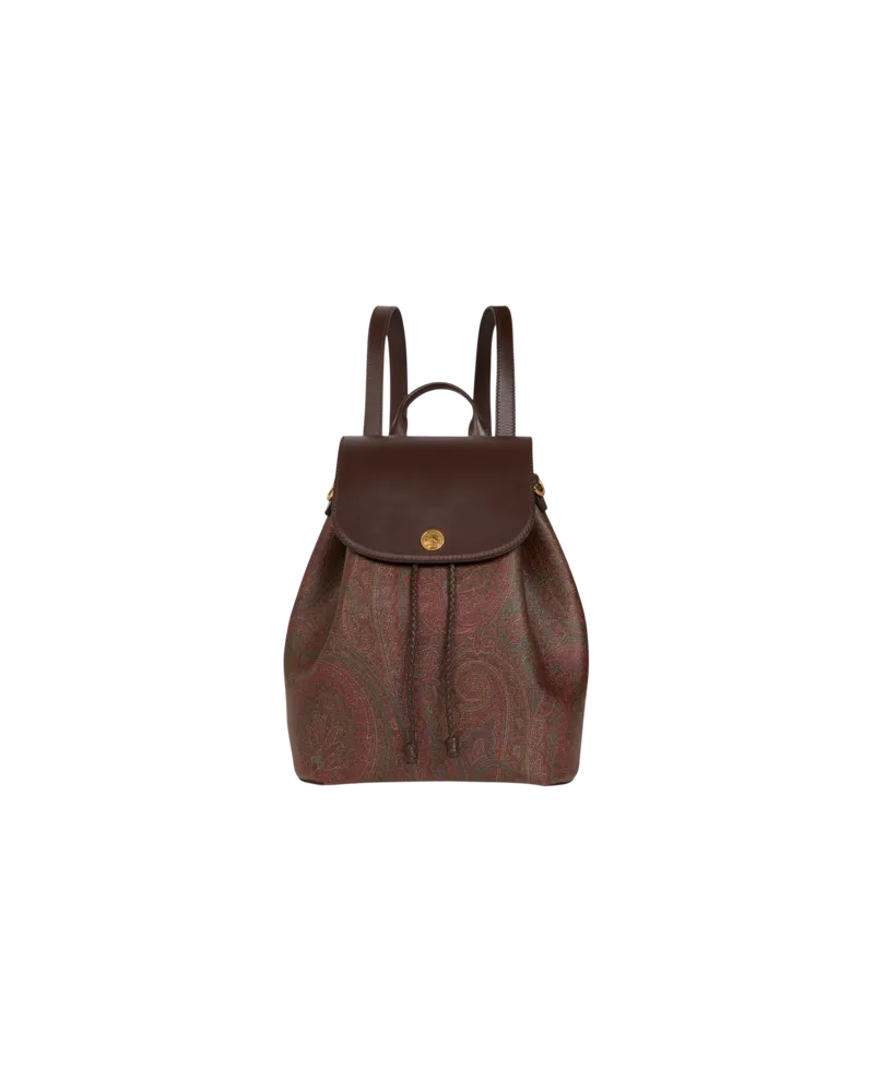 Etro Rucksack Etro Essential Mittelgross Aus Arnica, Damen, Braun Braun