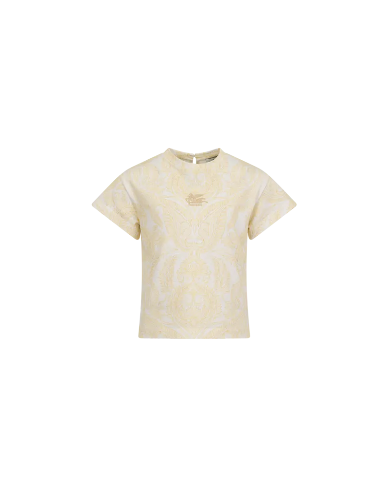 Etro T-shirt Mit Wappendruck, Weiß, Größe Weiß