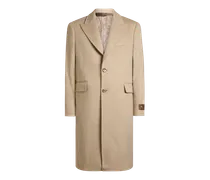 Einreihiger Jacquard- Mantel Aus Wolle Und Kaschmir Mit Paisley-motiv, Herren, Beige, Größe