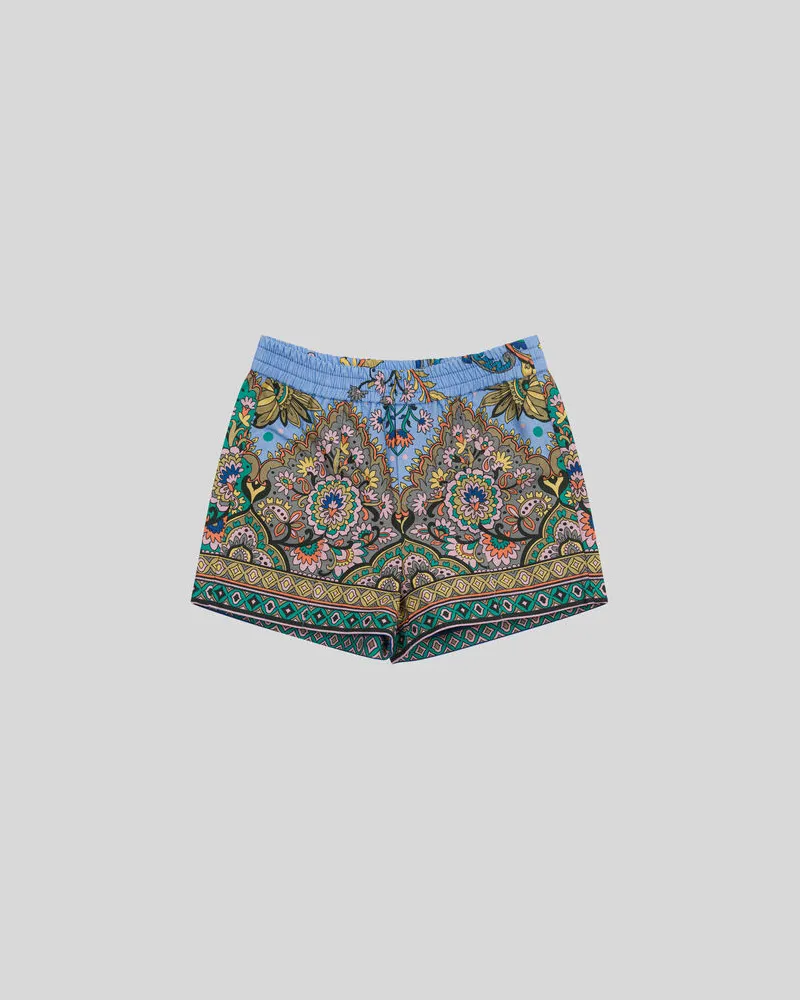 Etro Shorts Mit Platziertem Print, Hellblau, Größe Hellblau