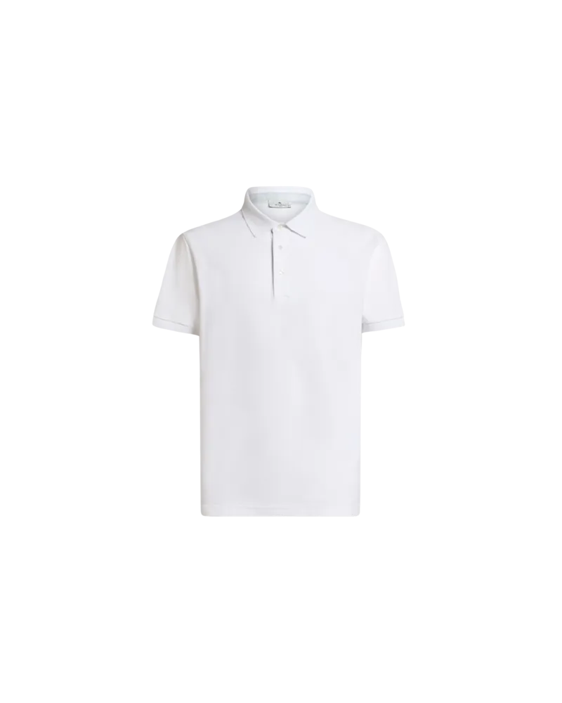 Etro Polo Shirt With Printed Details, Herren, Weiß, Größe Weiß