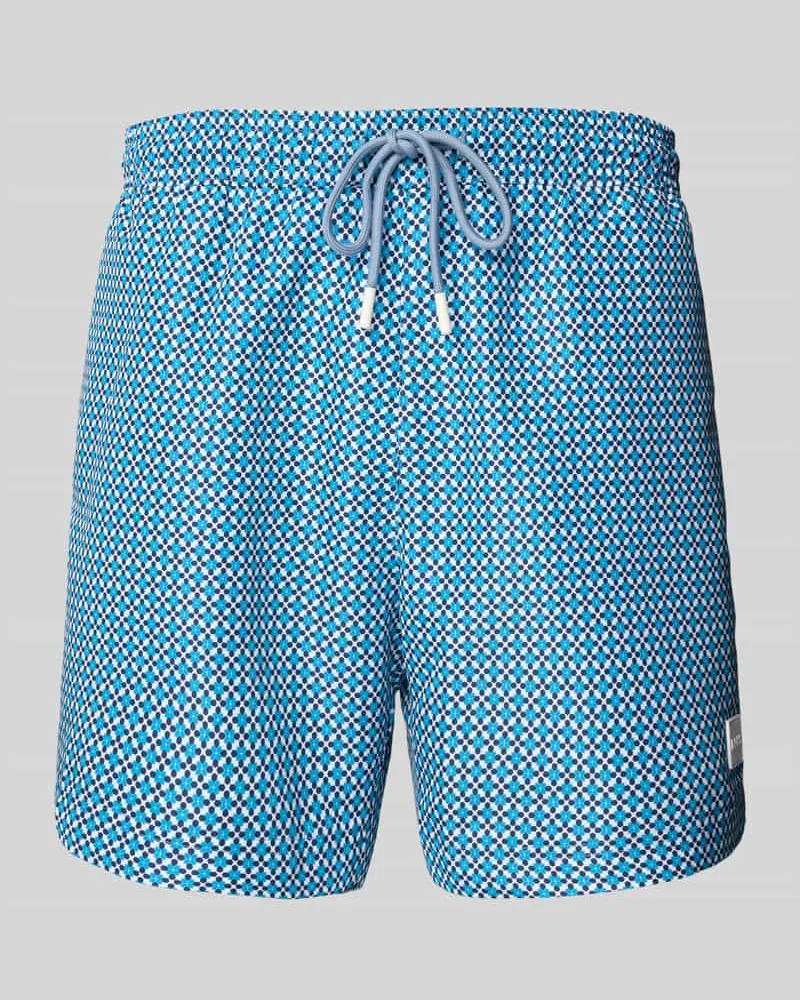 HUGO BOSS Regular Fit Badeshorts mit Mesheinsatz 