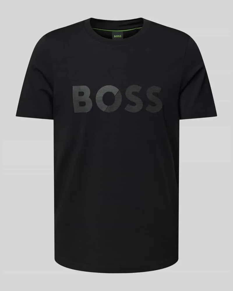 HUGO BOSS T-Shirt mit Label-Print Black