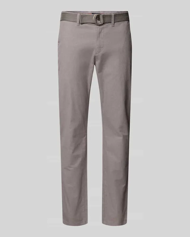 McNeal Slim Fit Stoffhose mit Gürtel 