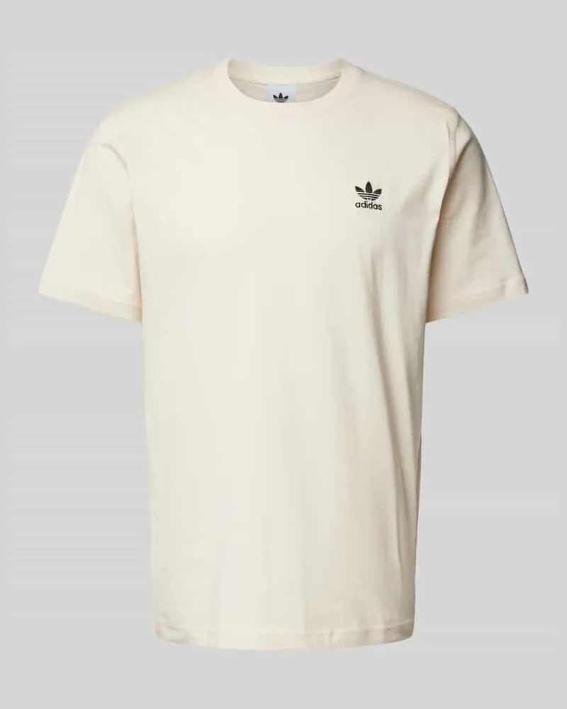 adidas T-Shirt mit Label-Stitching Offwhite