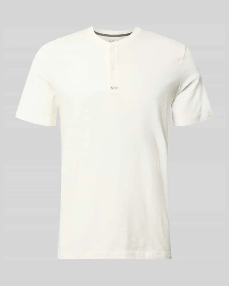 S.Oliver Regular Fit T-Shirt aus reiner Baumwolle Weiss