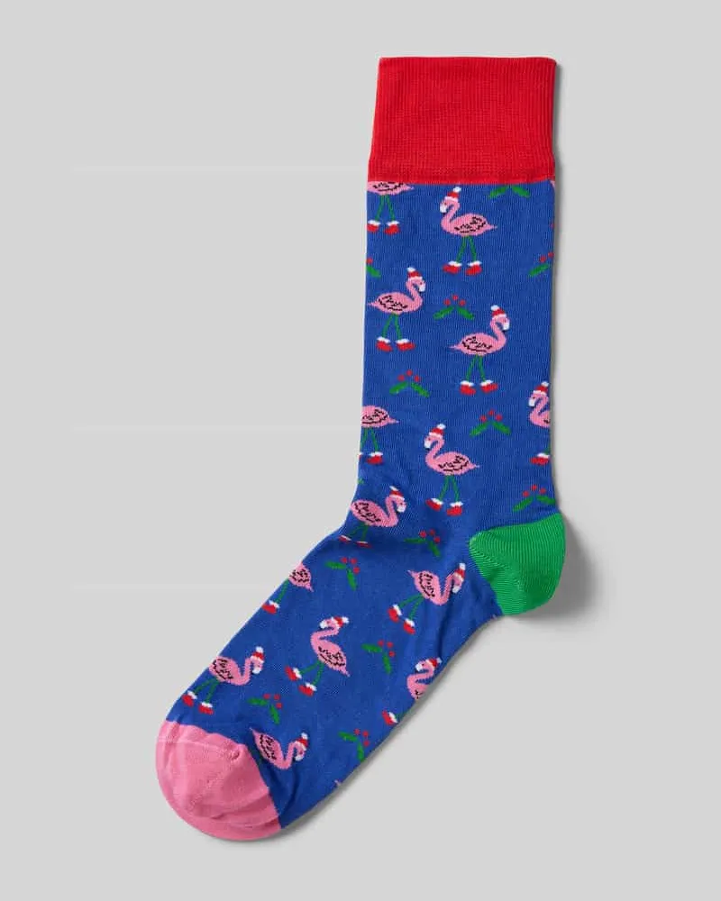 DillySocks Socken mit Motiv-Stitching Modell 'Flamingo Royal