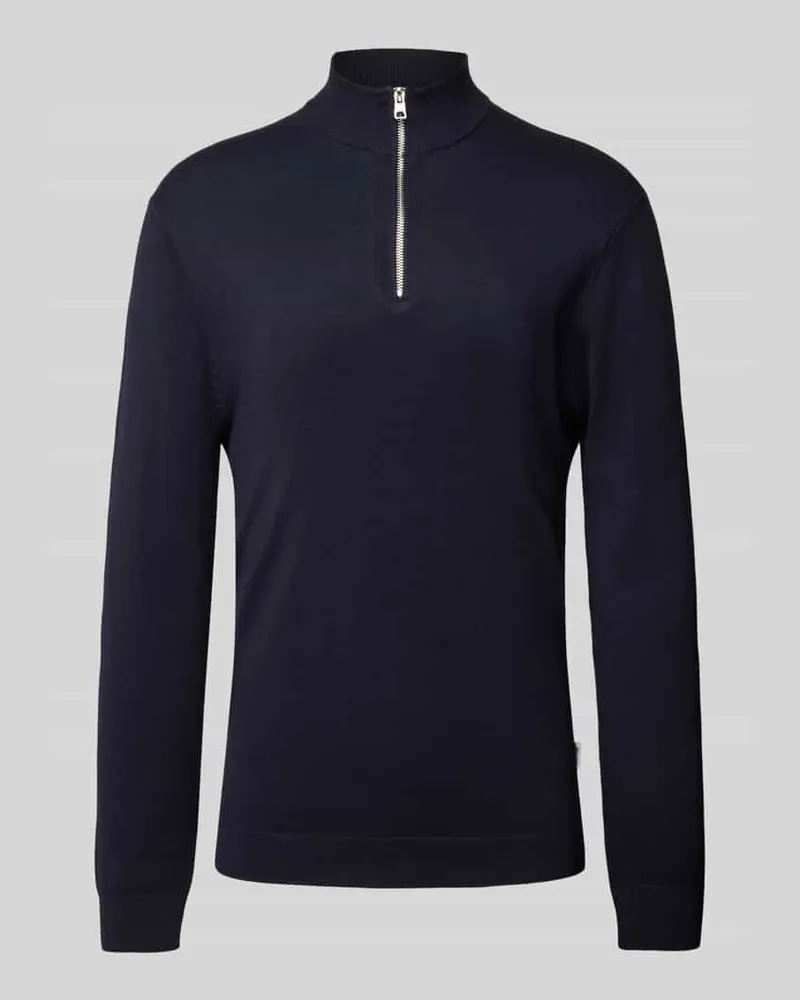 Only & Sons Strickpullover aus Viskose-Mix mit Stehkragen 