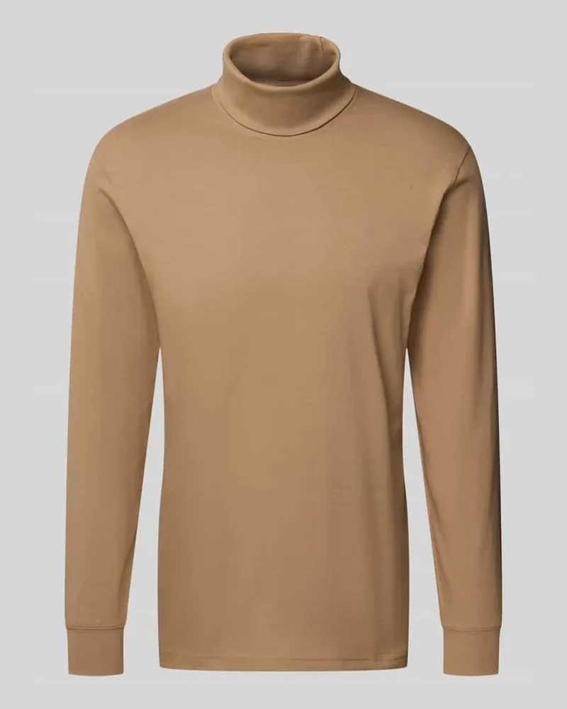 Ragman Longsleeve mit Rollkragen Taupe