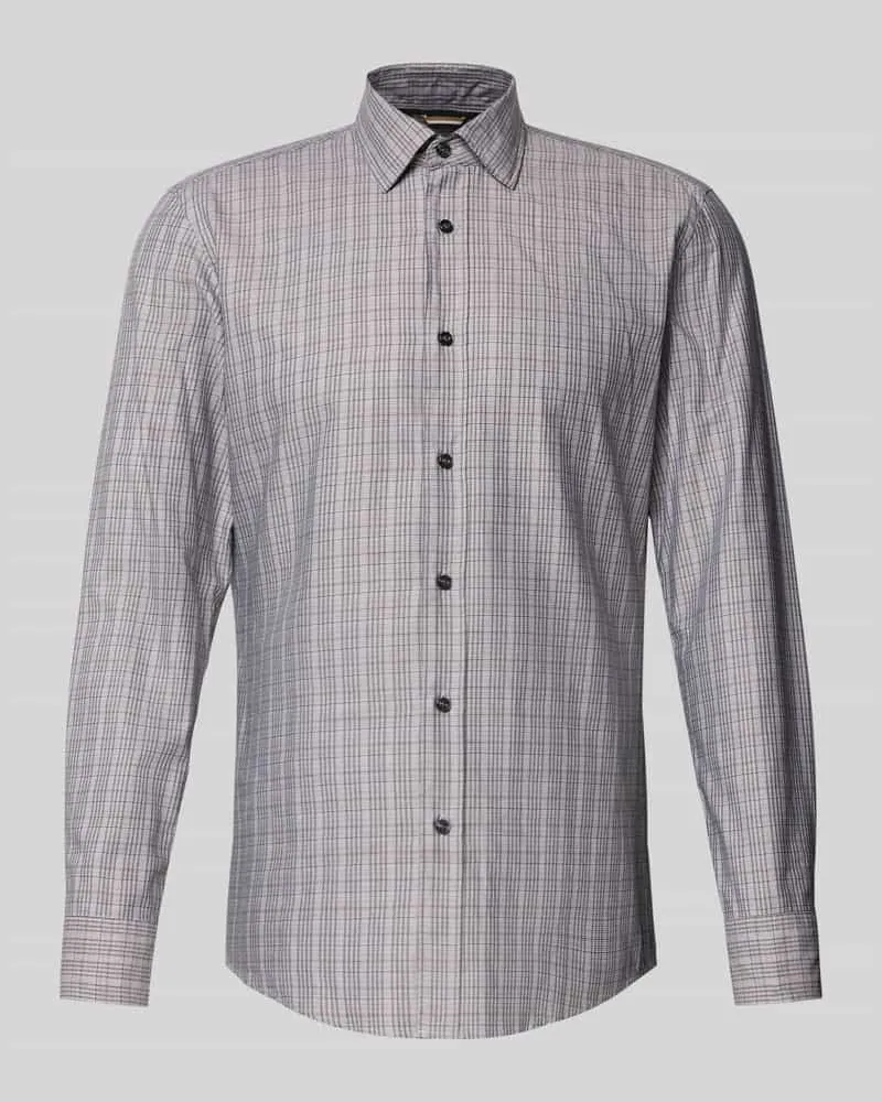 HUGO BOSS Slim Fit Freizeithemd mit Kentkragen Modell 'HANK 