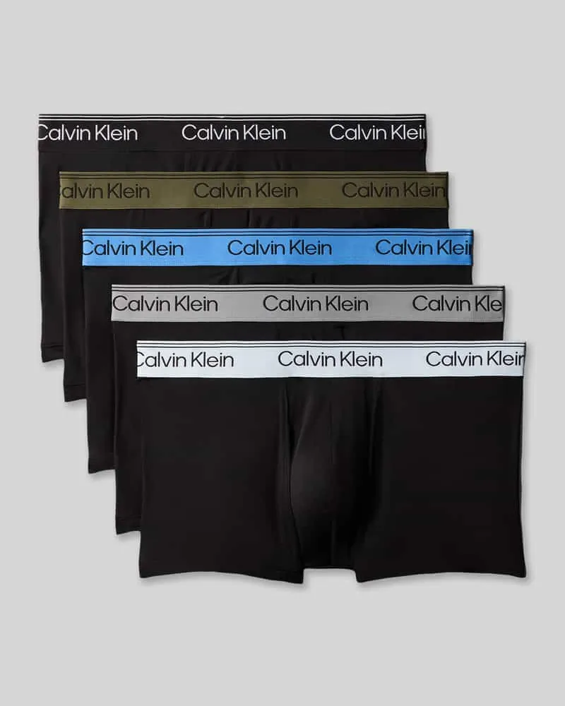 Calvin Klein Trunk mit elastischem Label-Bund im 5er-Pack Black