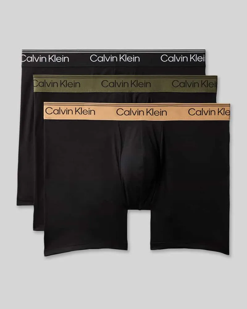 Calvin Klein Pant & Trunk mit elastischem Label-Bund im 3er-Pack Modell 'BOXER BRIEF Black