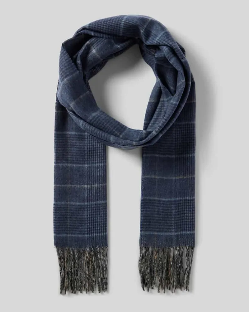 Christian Berg Schal mit Fransen Jeansblau