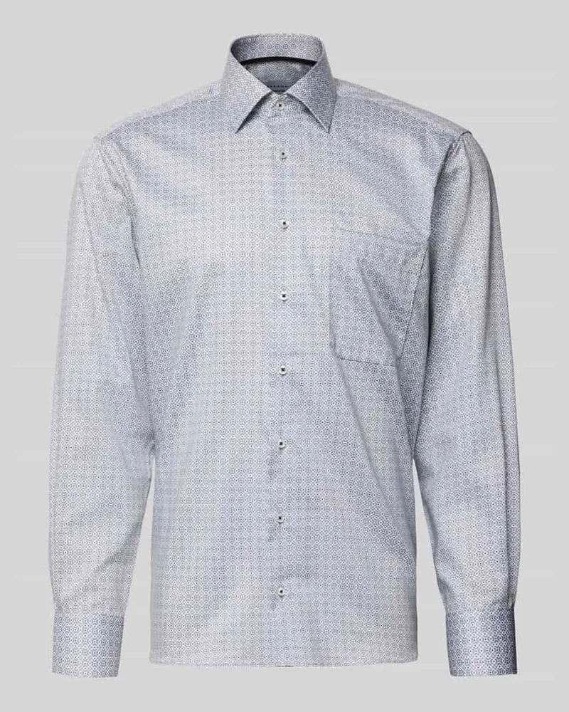 Eterna Comfort Fit Business Hemd aus Baumwolle mit Kentkragen Mittelgrau