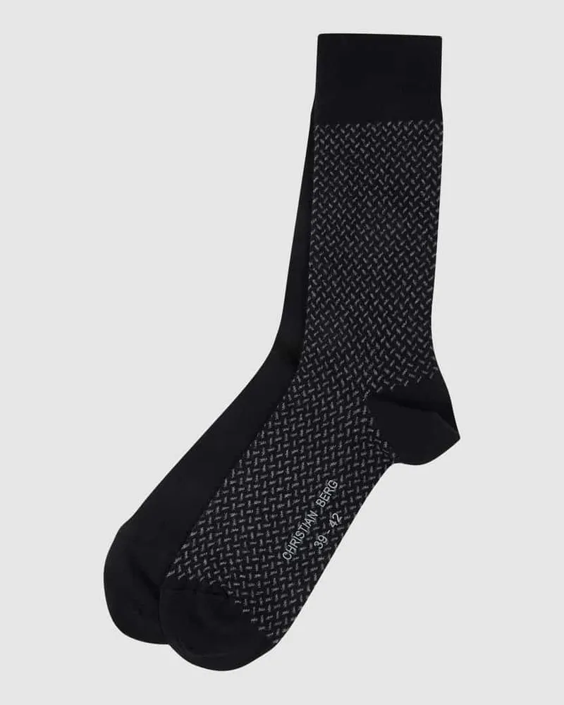 Christian Berg Socken mit Stretch-Anteil im 2er-Pack Black
