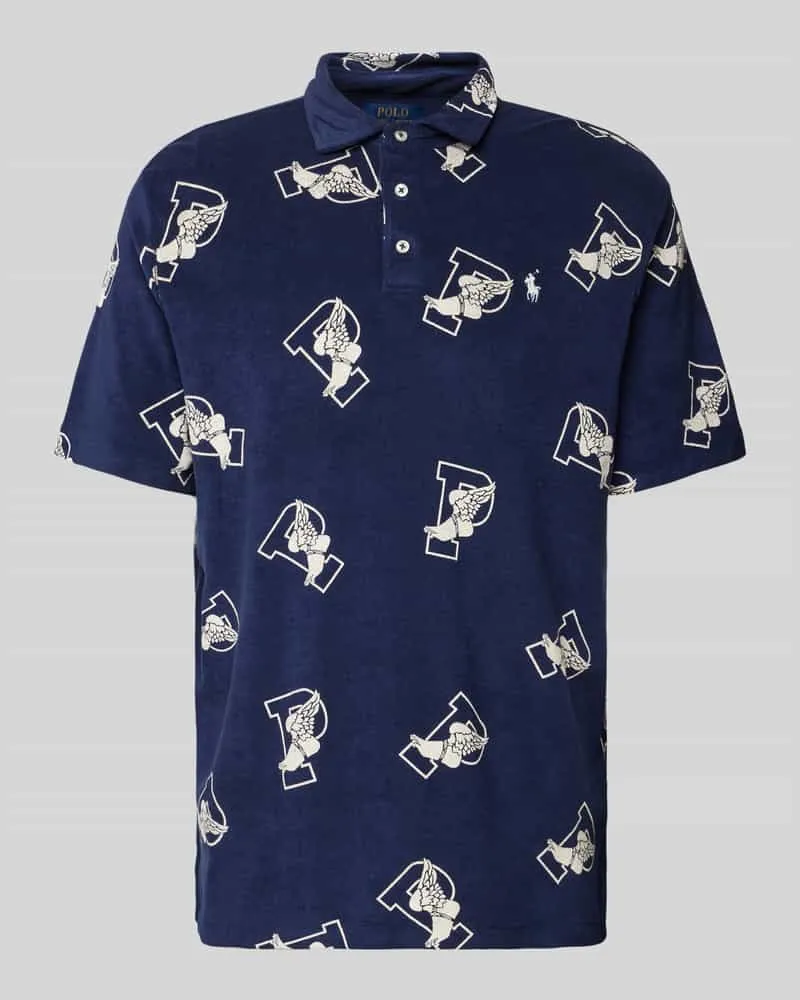 Ralph Lauren Regular Fit Poloshirt mit Motiv-Print Modell 'TERRY Marine