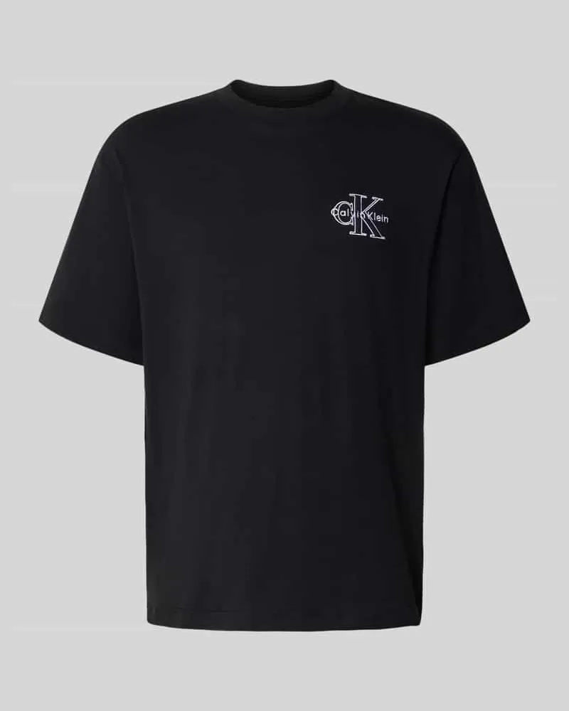 Calvin Klein Regular Fit T-Shirt mit Logo-Stitching Modell 'Micro 