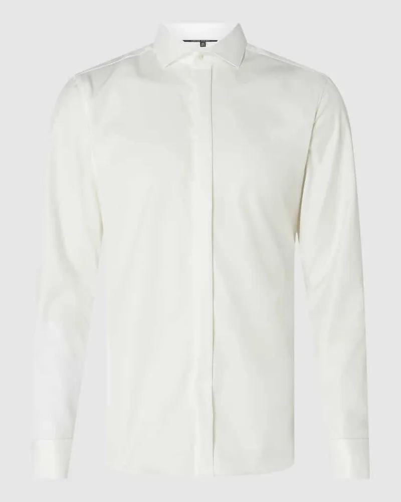 Eterna Slim Fit Smokinghemd aus Twill 