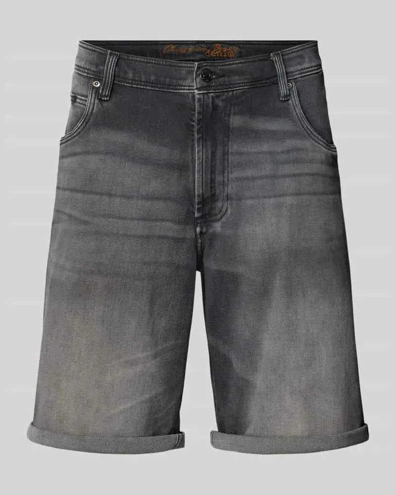 Christian Berg Bermudas im 5-Pocket-Design mit aufgeschlagenem Saum Dunkelgrau