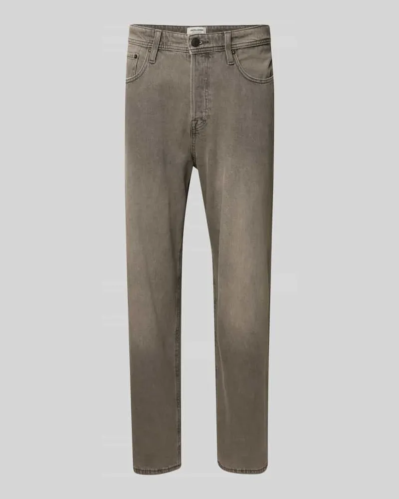 Jack & Jones Straight Fit Jeans im 5-Pocket-Design Modell 'Alex 