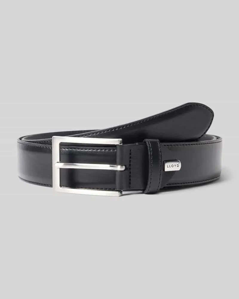Lloyd Belts Ledergürtel mit Dornschließe und Label-Detail Black