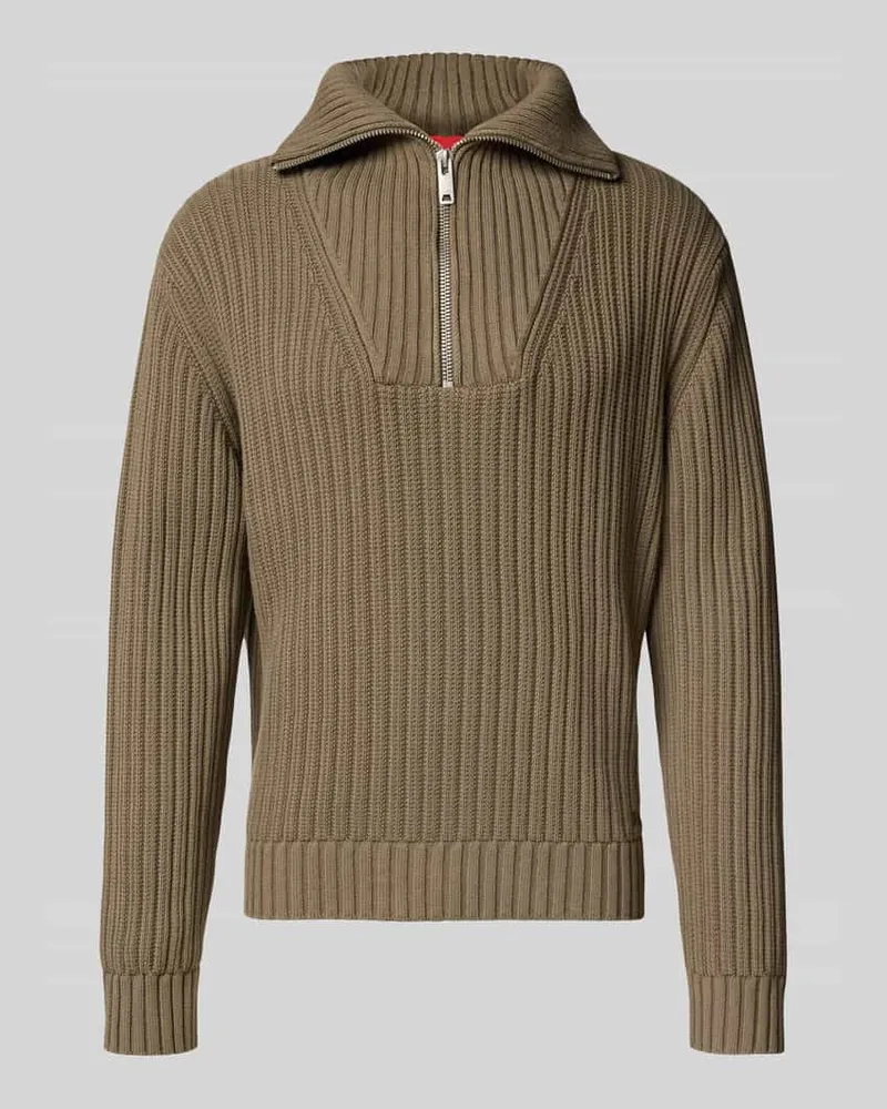 HUGO BOSS Regular Fit Troyer aus reiner Baumwolle Modell 'SRIGG 