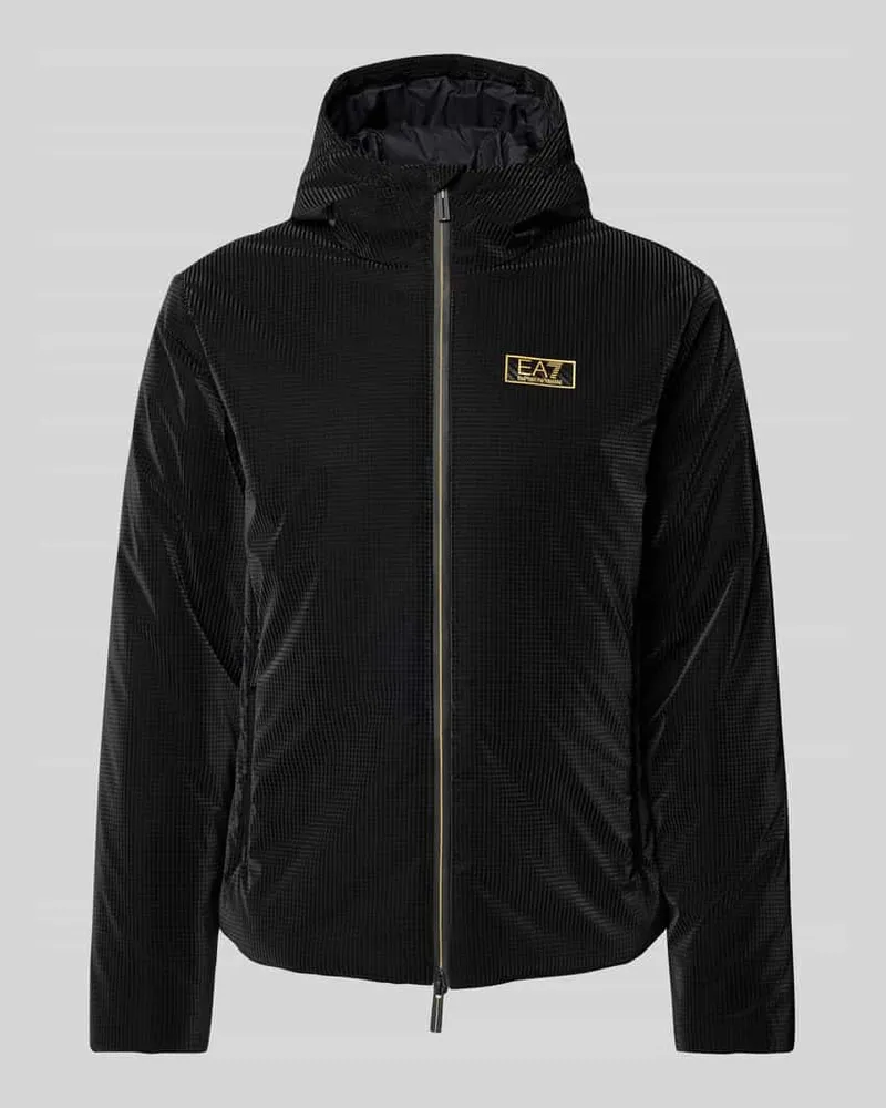 EA7 Jacke mit Label-Print Black