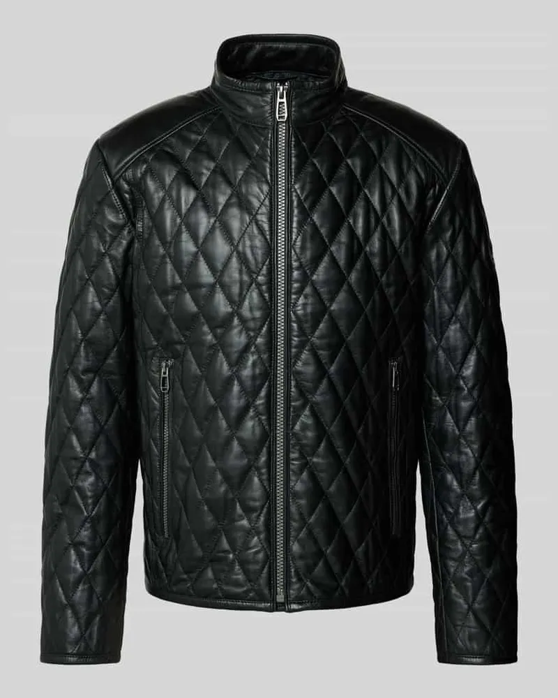 JOOP! Lederjacke mit Strukturmuster 