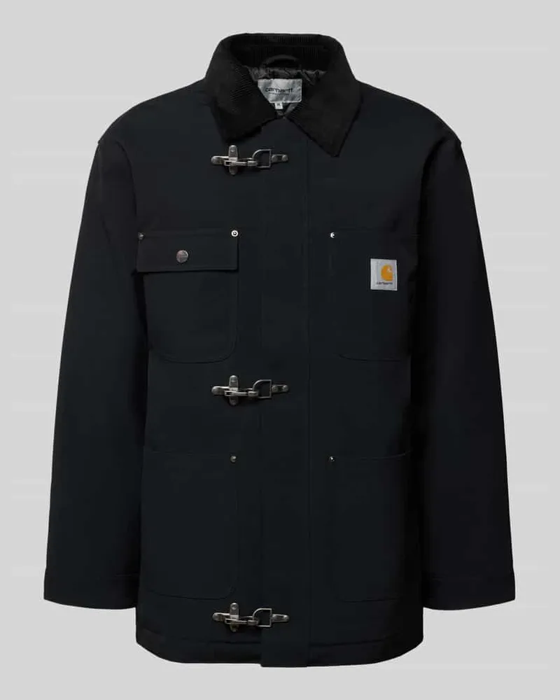 Carhartt WIP Oversized Jacke mit Logo-Patch Modell 'Adair Black