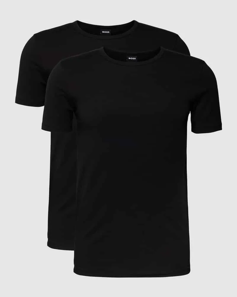 HUGO BOSS T-Shirt mit Label-Detail im 2er-Pack 