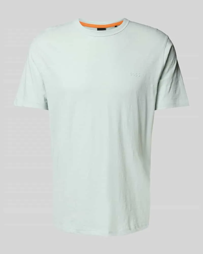 HUGO BOSS T-Shirt mit Label-Print Modell 'Tegood Hellblau