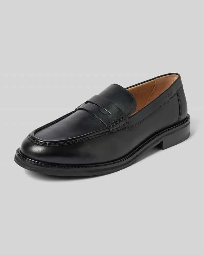 JOOP! Lederloafers mit Label-Prägung Modell 'pero archy Black