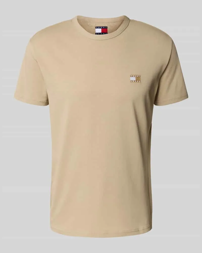 Tommy Hilfiger Regular Fit T-Shirt reiner Baumwolle Beige