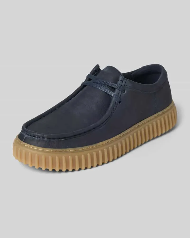 Clarks Bootsschuhe aus beschichtetem Leder Modell 'Torhill Marine