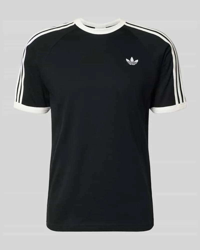 adidas T-Shirt mit Label-Stitching Black