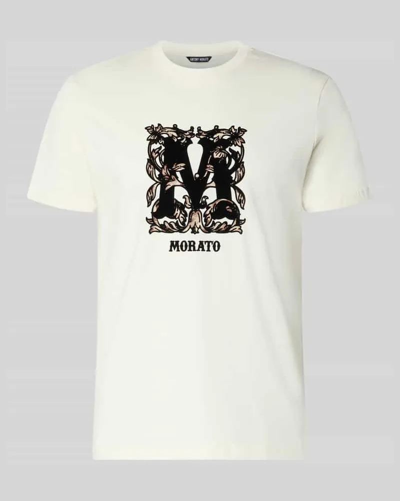 Antony Morato Regular Fit T-Shirt aus reiner Baumwolle Offwhite