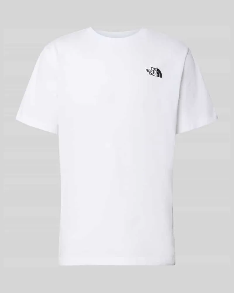 The North Face T-Shirt mit Label-Print Modell 'Evolution Weiss