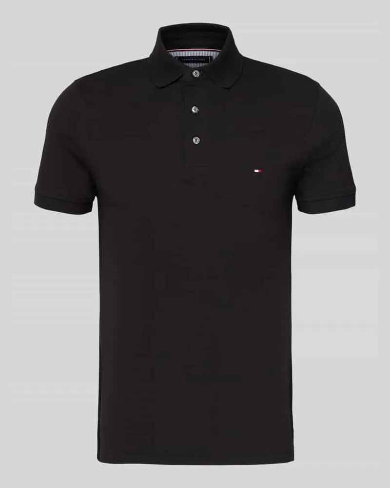Tommy Hilfiger Slim Fit Poloshirt mit Stretch-Anteil Black