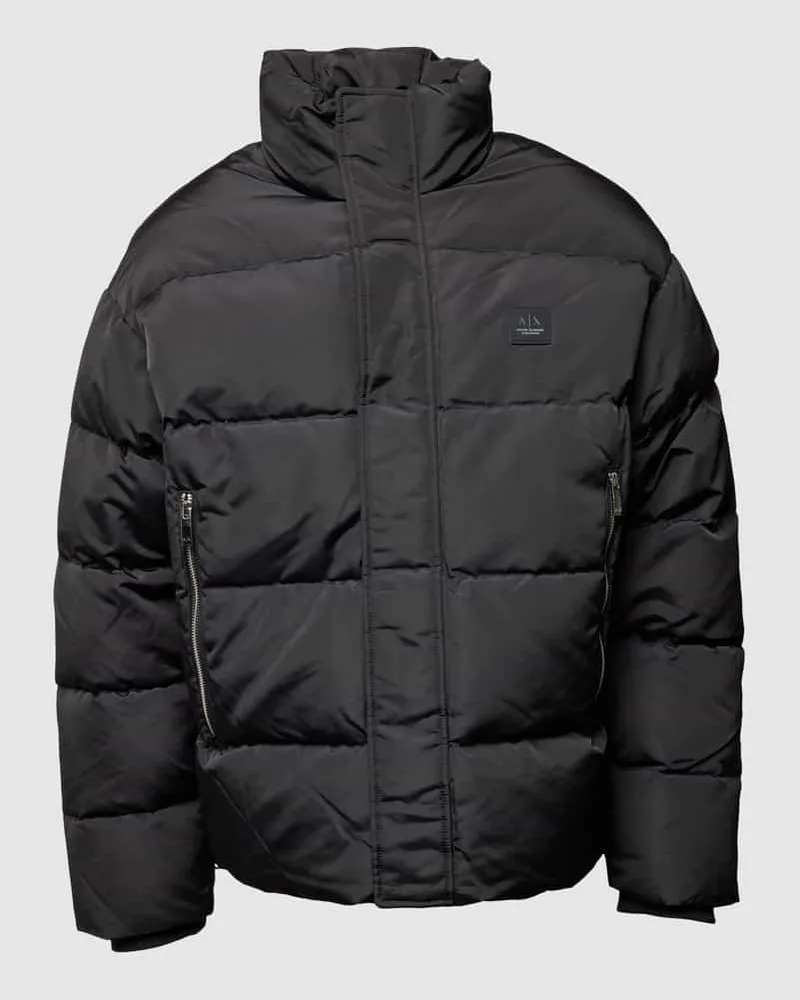 Armani Exchange Steppjacke mit Daunen-Federn-Füllung und Label-Patch 