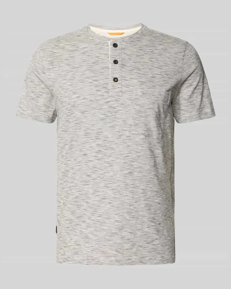 Camel Active T-Shirt mit Brusttasche Modell 'Henley 