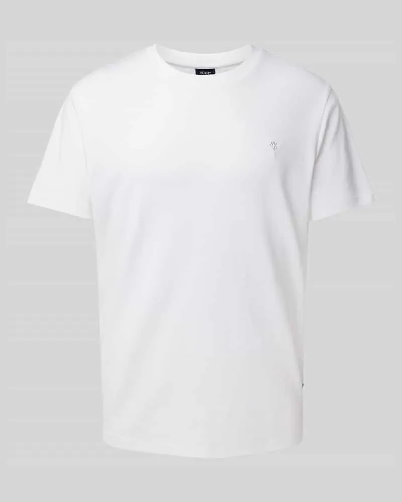 JOOP! T-Shirt mit Label-Stitching Modell 'Priamo Weiss