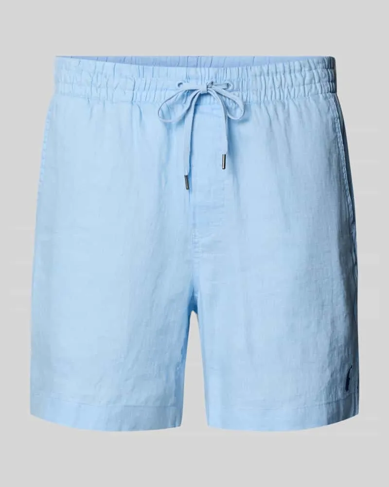 Ralph Lauren Classic Fit Shorts mit Logo-Stitching Hellblau