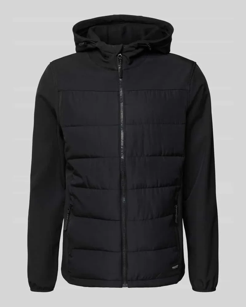 Blend Softshelljacke mit Steppnähten Modell 'EVIAN Black
