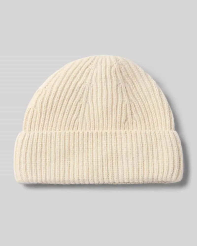 Roy Robson Strickmütze aus Schurwoll-Mix Beige