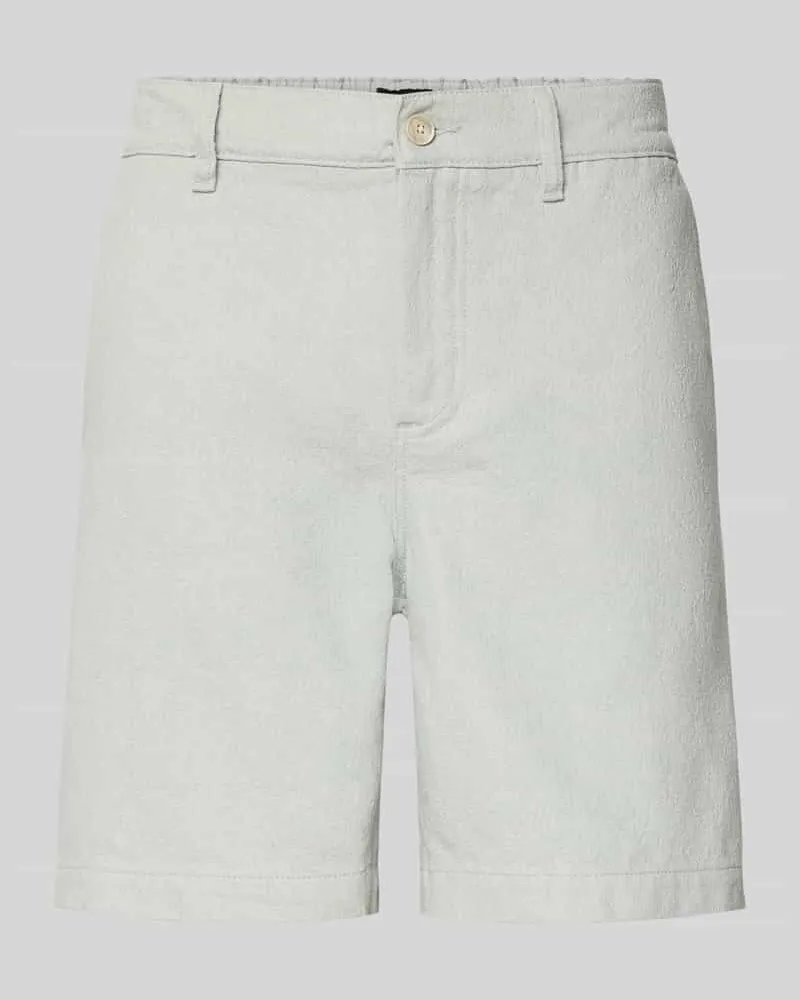 HUGO BOSS Regular Fit Shorts aus Baumwoll-Mix Modell 'SANDREW Tuerkis