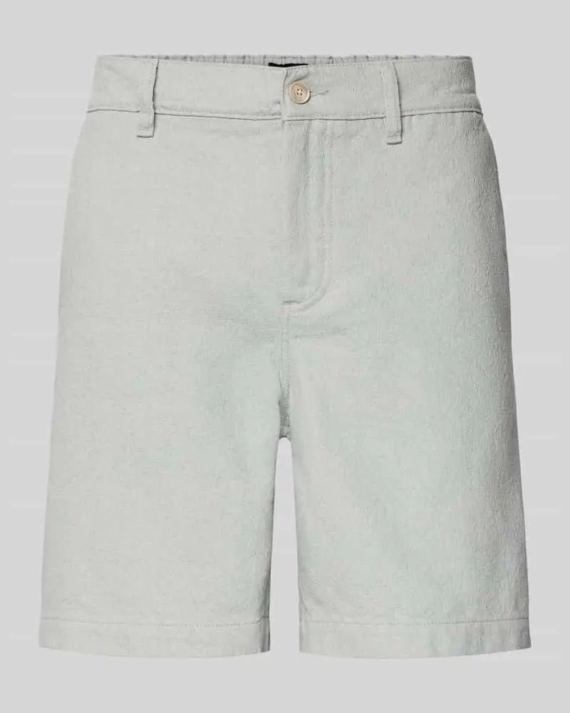 HUGO BOSS Regular Fit Shorts aus Baumwoll-Mix Modell 'SANDREW Tuerkis