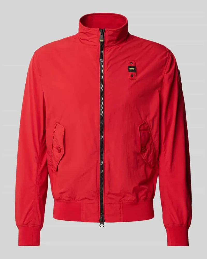 Blauer Jacke mit Stehkragen Modell 'ALWIN Rot