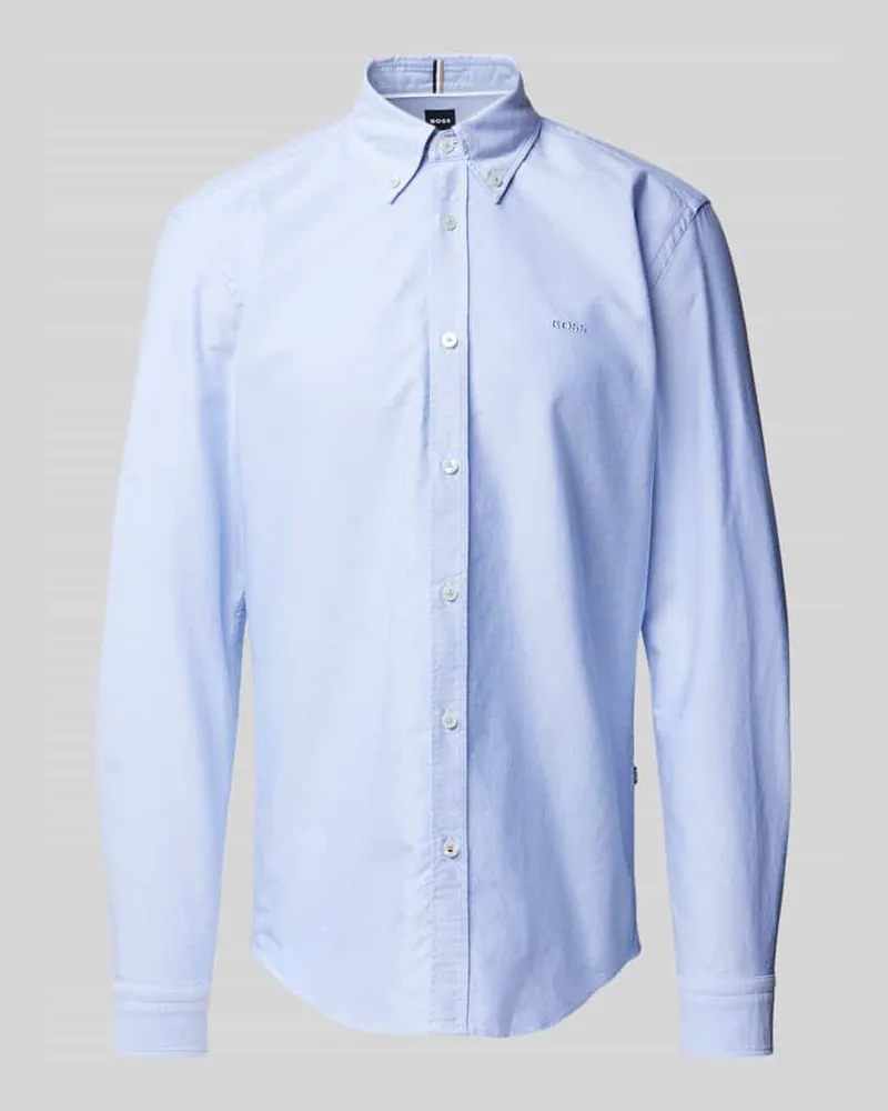 HUGO BOSS Regular Fit Business-Hemd mit Button-Down-Kragen Modell 'Roan 