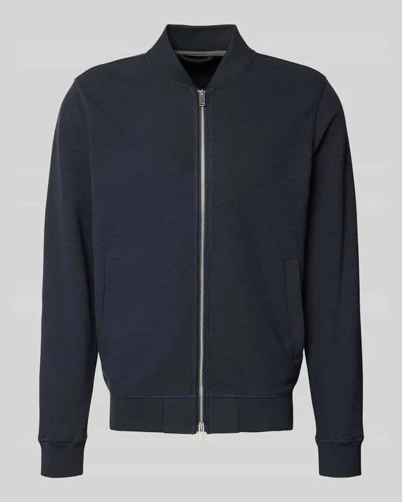 Christian Berg Sweatjacke mit Stehkragen Marine