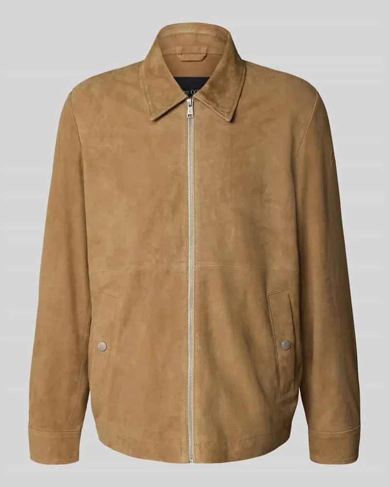 Marc O'Polo Regular Fit Lederjacke aus reinem Ziegenleder 